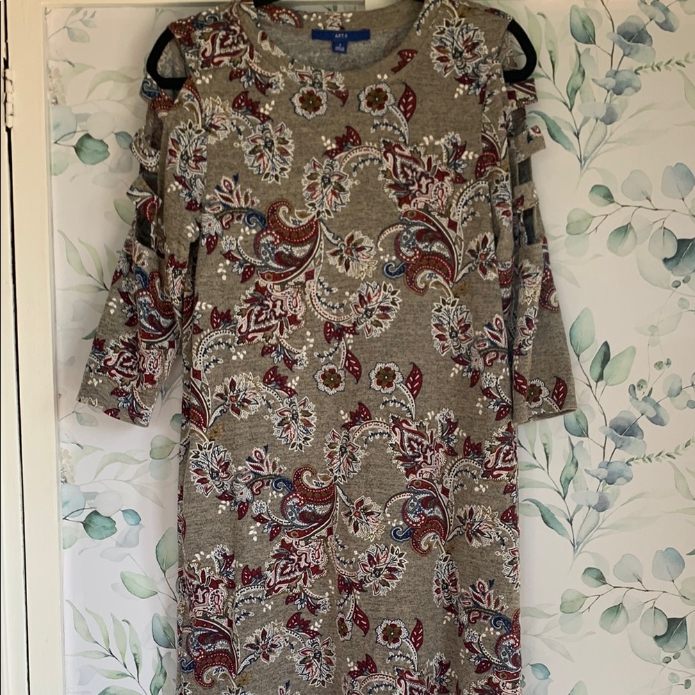 Apt. 9 Multicolor Paisley Long Sleeve Dress